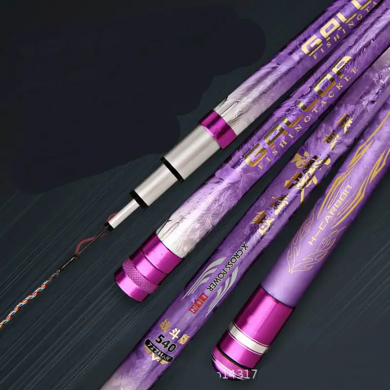 ZZ50A 19 Caña de pescar dura Fibra de carbono superduro Big Fish 3,6 m 4,5 m 5,4 m 6,3 m 7,2 m 8,1 m