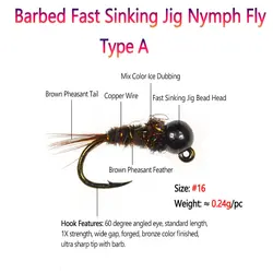 Bimoo Jig Head Tungsteno – Cebo ninfa Pheasant Tail para trucha