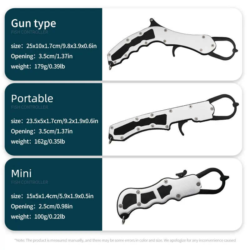 Empuñadura de pesca portátil de aleación de aluminio, herramientas de pesca, 3 tamaños, 20kg - imagen 5