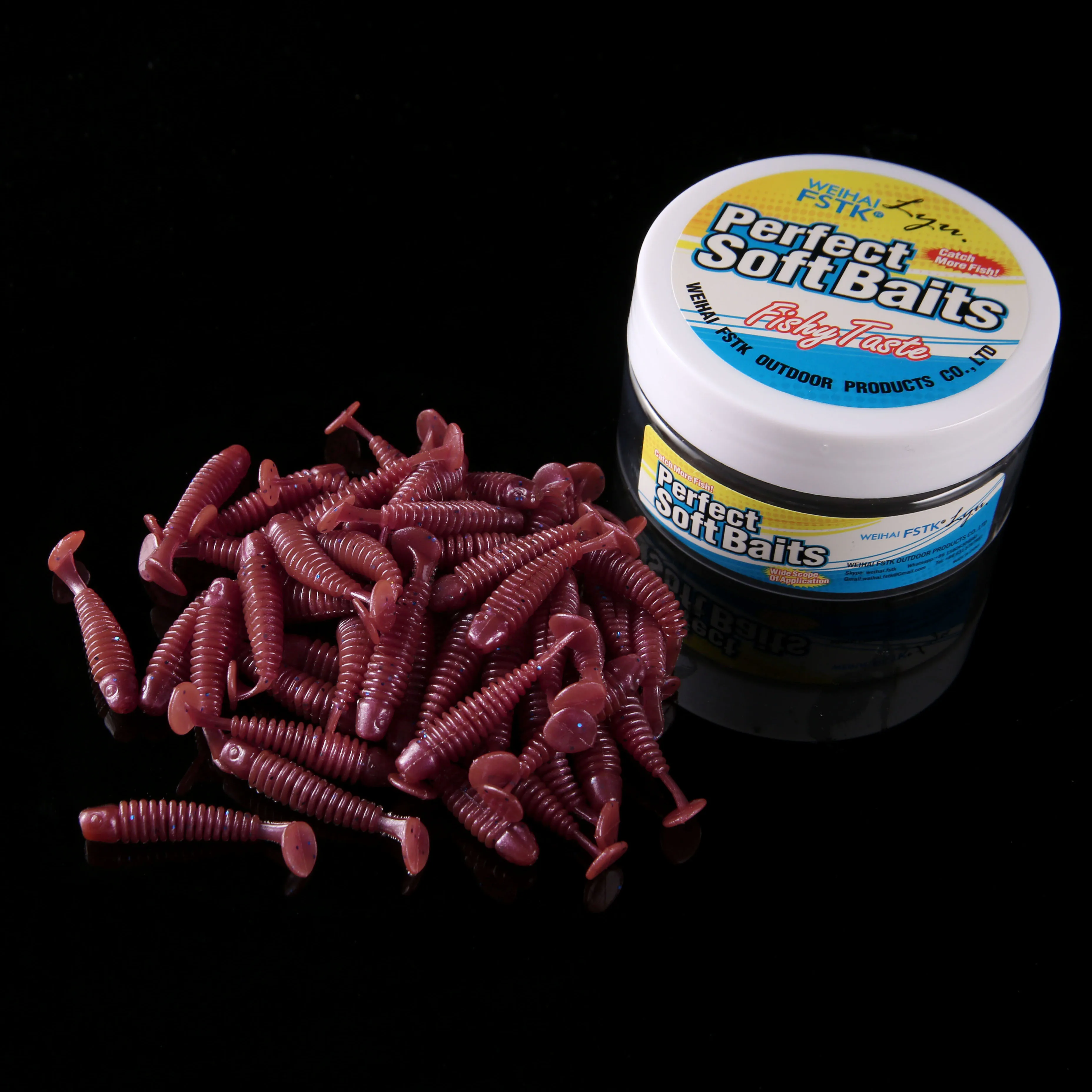 Señuelos de Pesca de gusanos artificiales suaves TPR Pesca 0,5g 35mm olor a pescado cebo Flexible de silicona Swimbait gusanos Jigging Wobblers - imagen 3