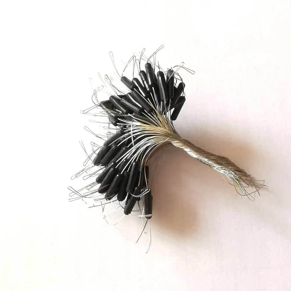 Divisores de sublínea de pesca, ganchos dobles, dispositivo de Contactor de goma, ajuste y separación de bifurcación, accesorio de equipo de pescado, 100 Uds. - imagen 4