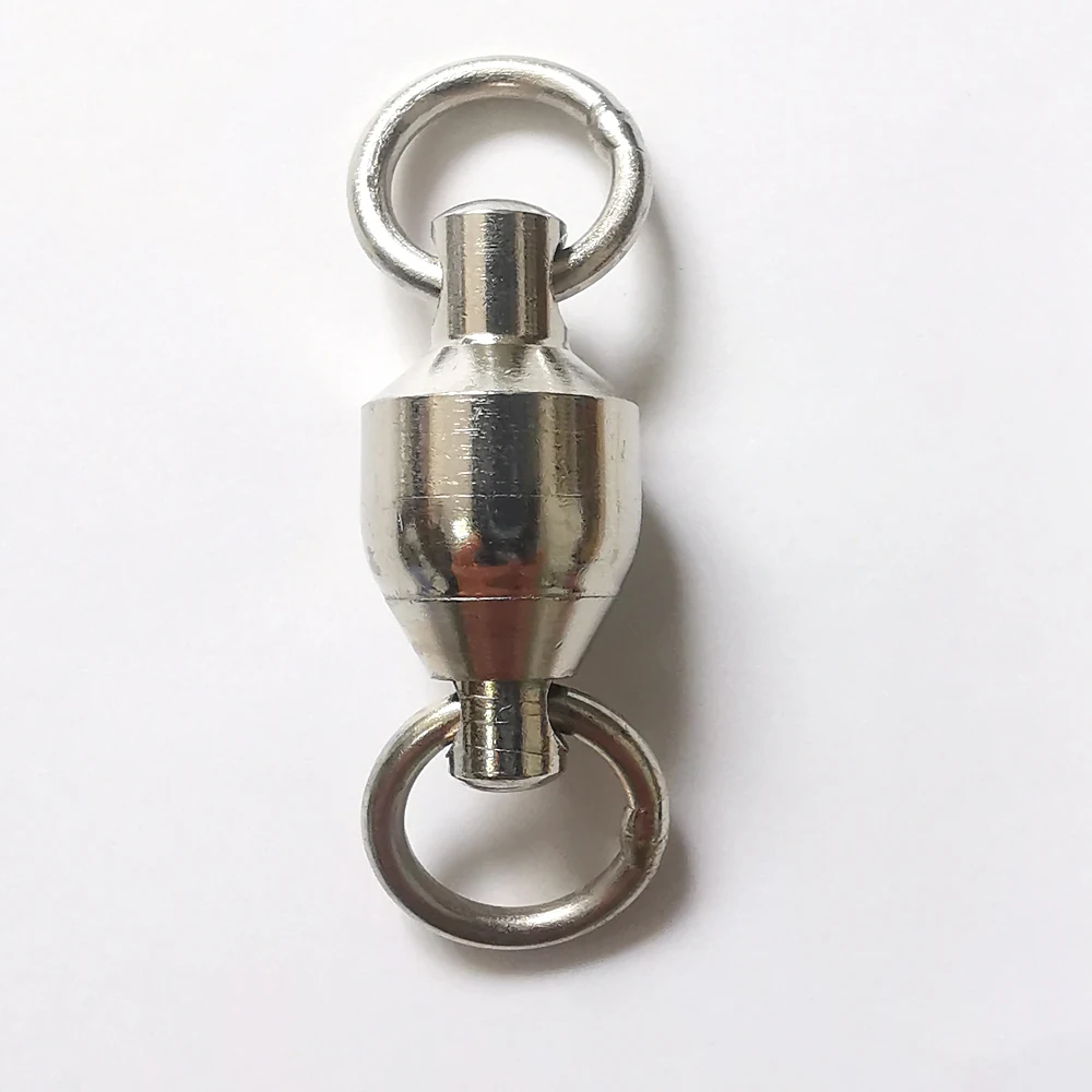 DNDYUJU-rodamiento de bolas de alta resistencia, Conector de pesca giratorio de acero inoxidable, accesorios de pesca de anillo sólido, 100 piezas - imagen 5