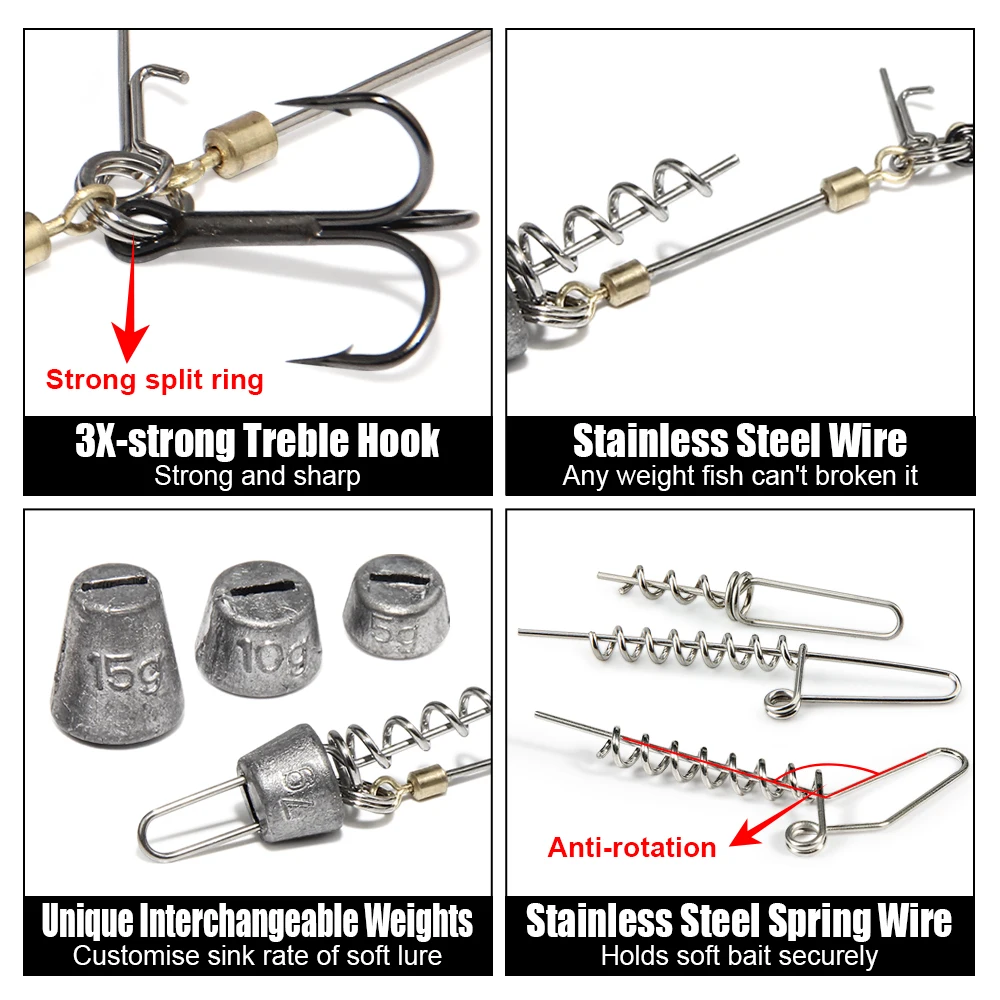 Spinpoler-señuelo de pesca suave con sistema de tornillos de múltiples profundidad, Kit de cola de paleta, Swimbait, anzuelo de 16cm y 22cm, aparejo para Lucio, barco, mar - imagen 5