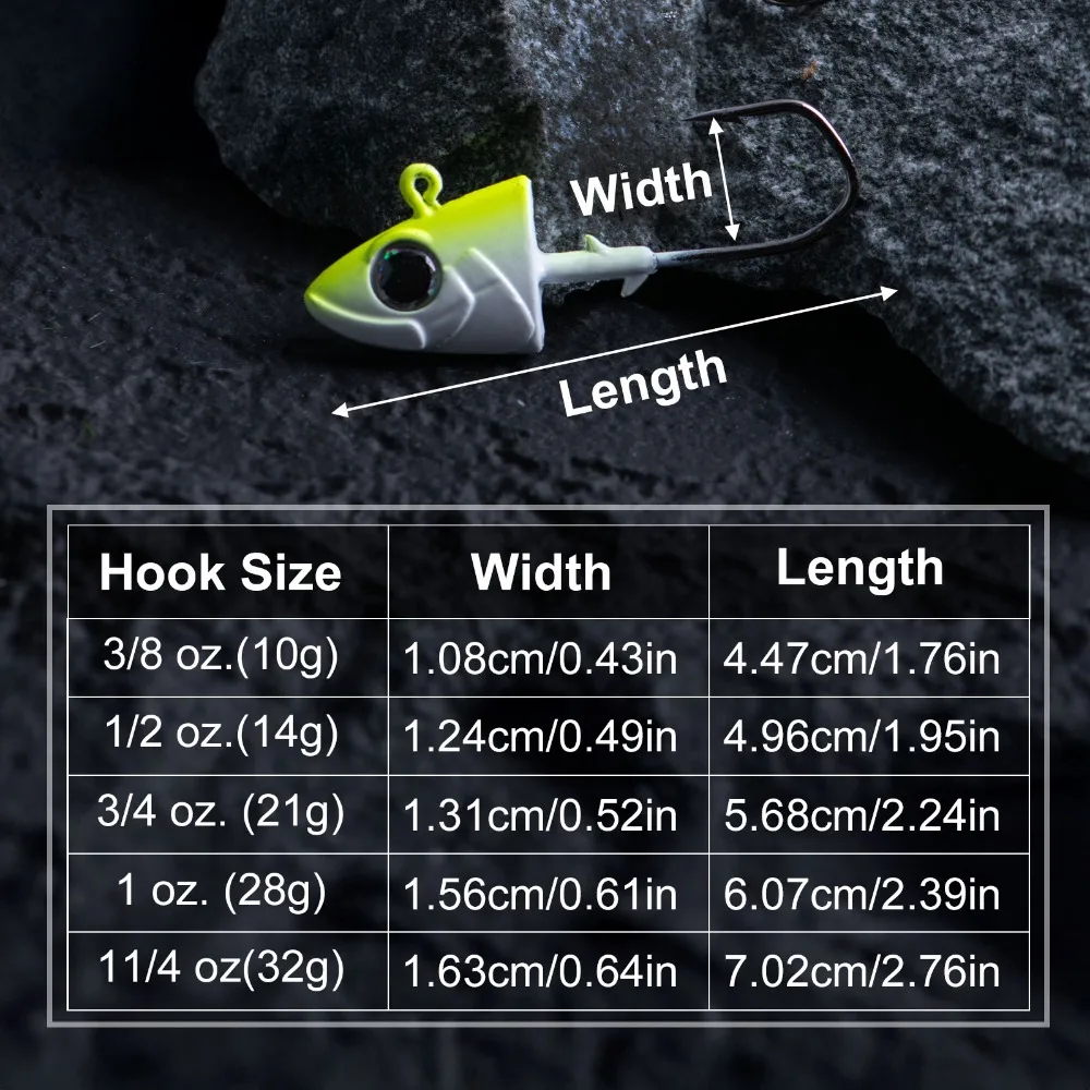 Goture Jig Head con púas para vinilo – Lubina en agua salada - imagen 2