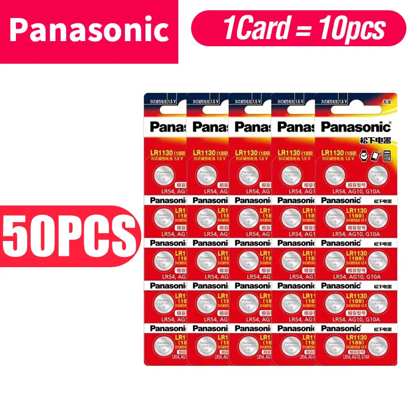 Panasonic AG10 Batería Alcalina Duración para Electrónica de Pesca