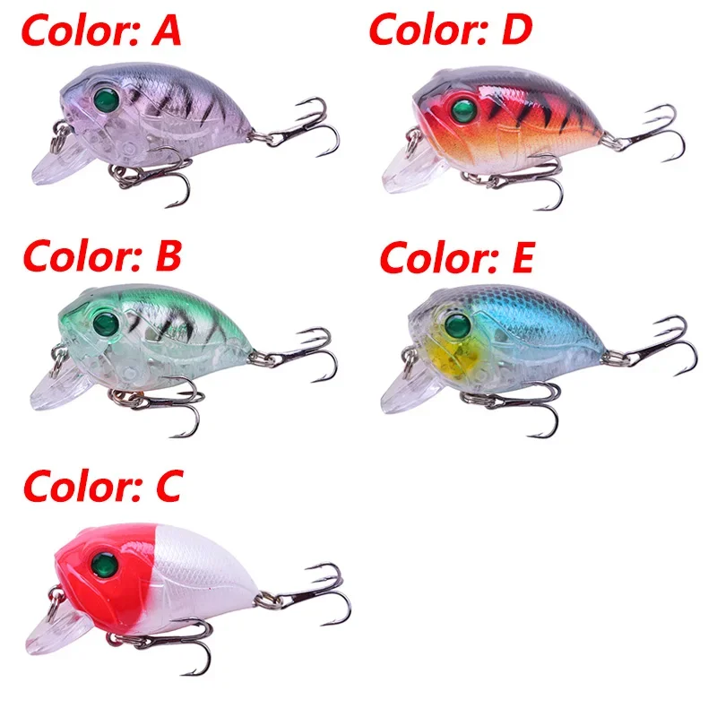 1 unidad, señuelo de pesca con anzuelo, 4,5 cm, 8 g, wobblers flotantes, cebo duro artificial de plástico con anzuelo 10# para bass y lucio, crankbaits - imagen 5