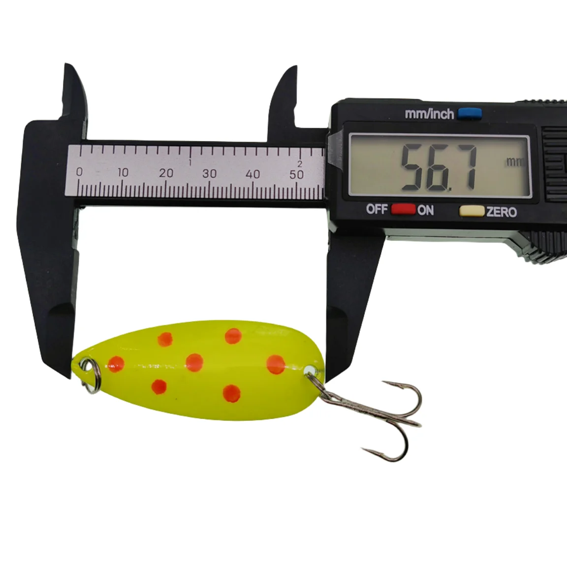 Señuelo de cuchara giratoria de piezas, cebo duro de Metal, lentejuelas artificiales, Swimbait, anzuelo triple, aparejos de pesca de trucha y Lucio, 56MM, 12G, 1 unidad - imagen 5