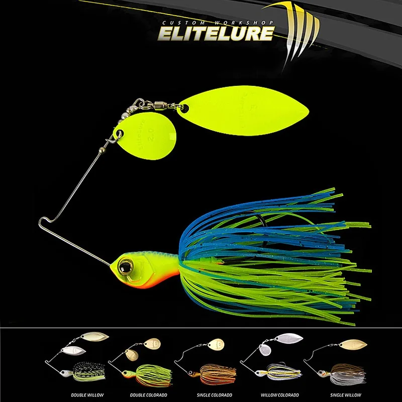 ELITELURE Señuelo wobbler cuchara metálica anzuelo con púas para lubina - imagen 3