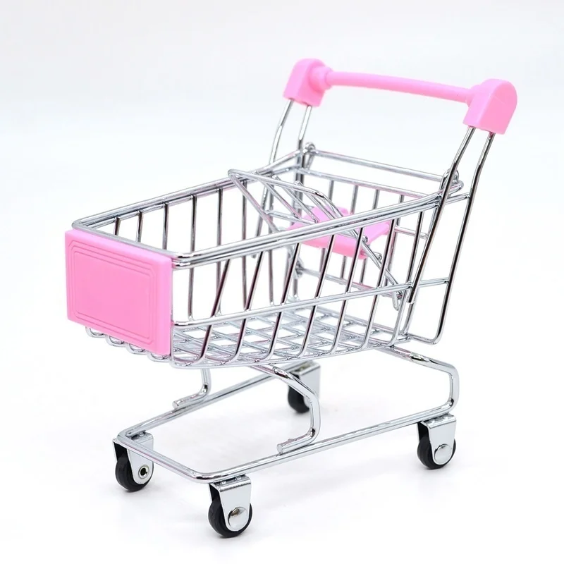 Mini carrito de compras para supermercado 1:48, modelo de escritorio, juguetes para niños, decoración del hogar en miniatura - imagen 2