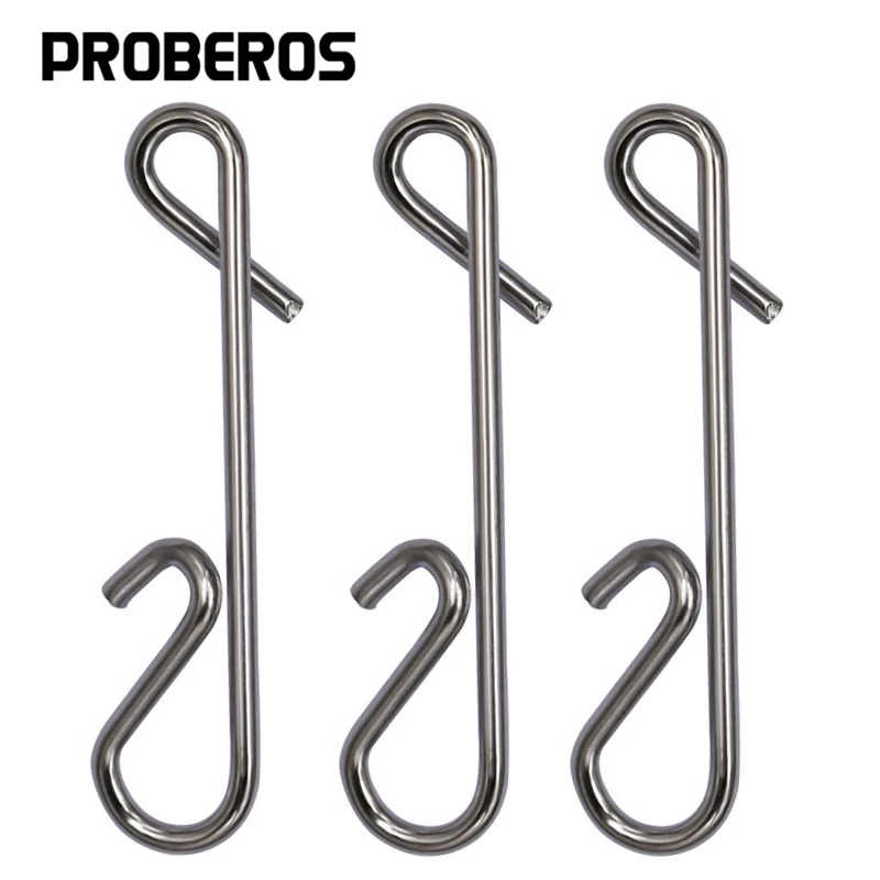 50 Uds Clips de pesca S M L cambio rápido Clips de velocidad de acero inoxidable broches rápidos Clips colgantes conector Crankbait agua dulce