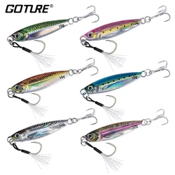 Goture Cuchara Jigging con anzuelo auxiliar y triple para mar
