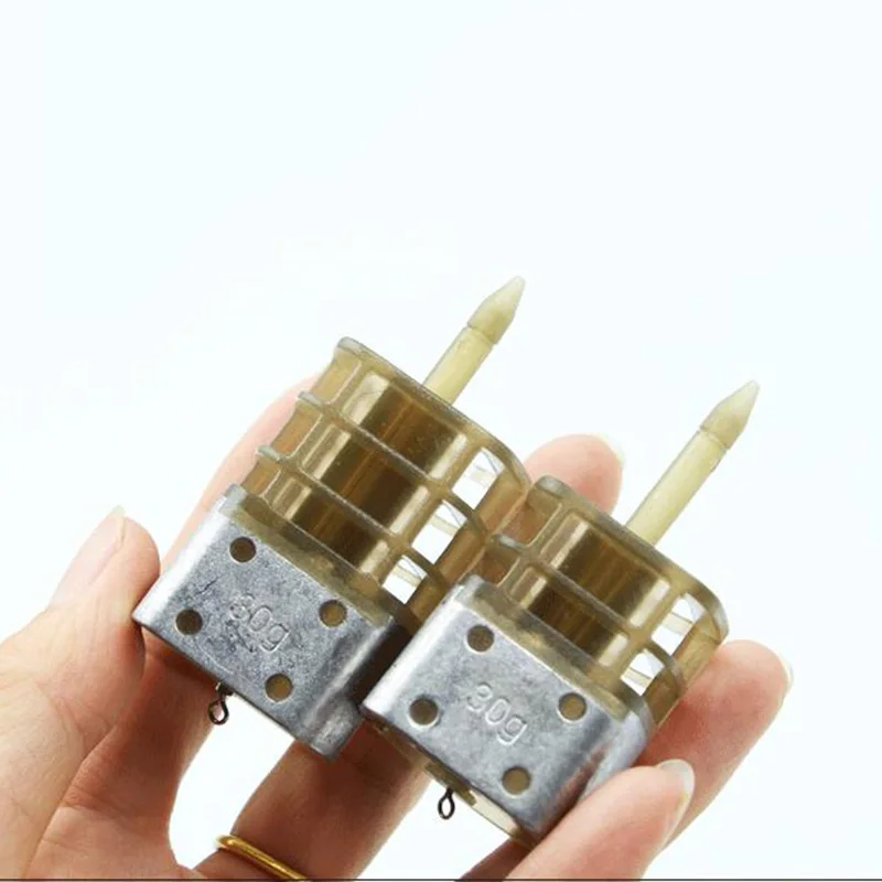 OUZEY-jaula para cebo de pesca, conector de 20g/30g, alimentador, soporte para cebo, lanzador, aparejos, jaula de pesca, cesta para aparejo de pesca de carpa - imagen 4