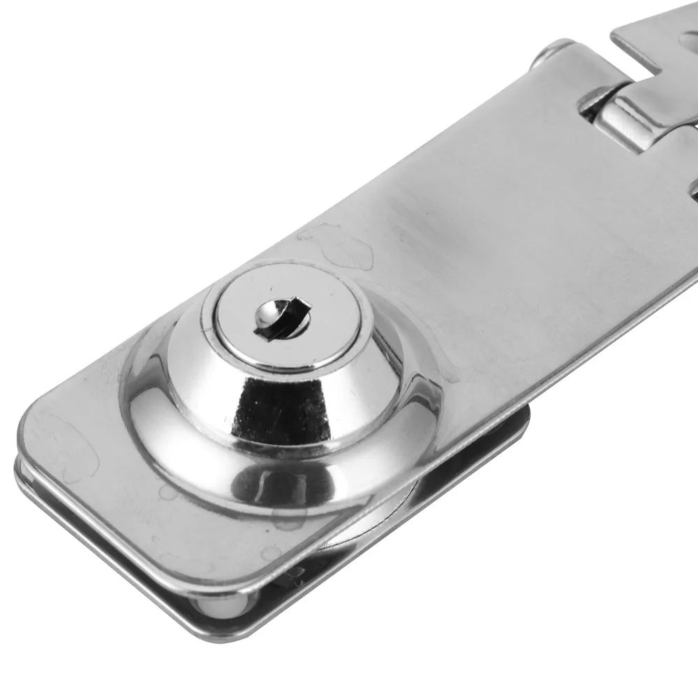 Cerradura de Seguridad de Acero Inoxidable 304, Cierres con Pestillo y Llave, Acabado Plateado, Pestillo de Bloqueo, Pestillo para Uso en Yates