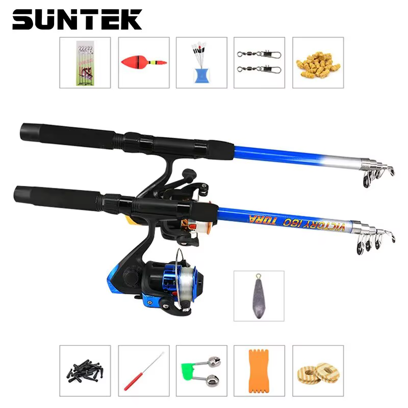 Juego de caña de pescar para principiantes, paquete de accesorios portátil, ultraligero y escalable - imagen 2