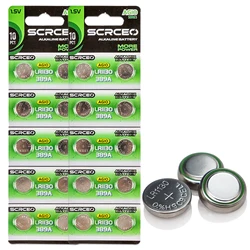 Pila Alcalina de Botón AG10 LR1130 – Recambio para Relojes y Calculadoras