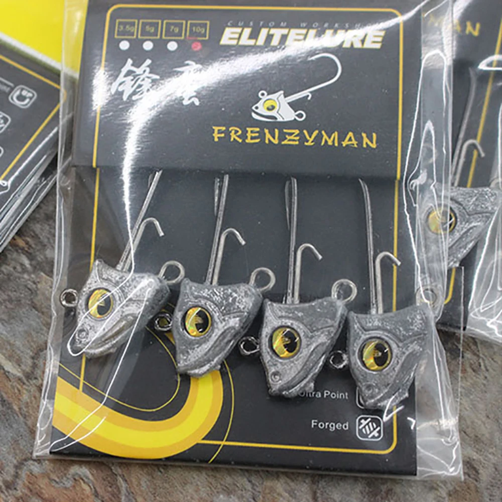 Señuelos de Pesca con cabeza de pececillo negro, señuelos de lubina suave, Wobbler de silicona, cola de paleta de sábalo, Swimbait para señuelo de Lucio, 7g, 10g - imagen 5