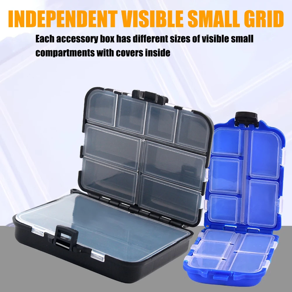 SAMOLLA 1pc Mini caja de aparejos de pesca impermeable con múltiples compartimentos para anzuelos, señuelos y cebos-pesca portátil - imagen 5