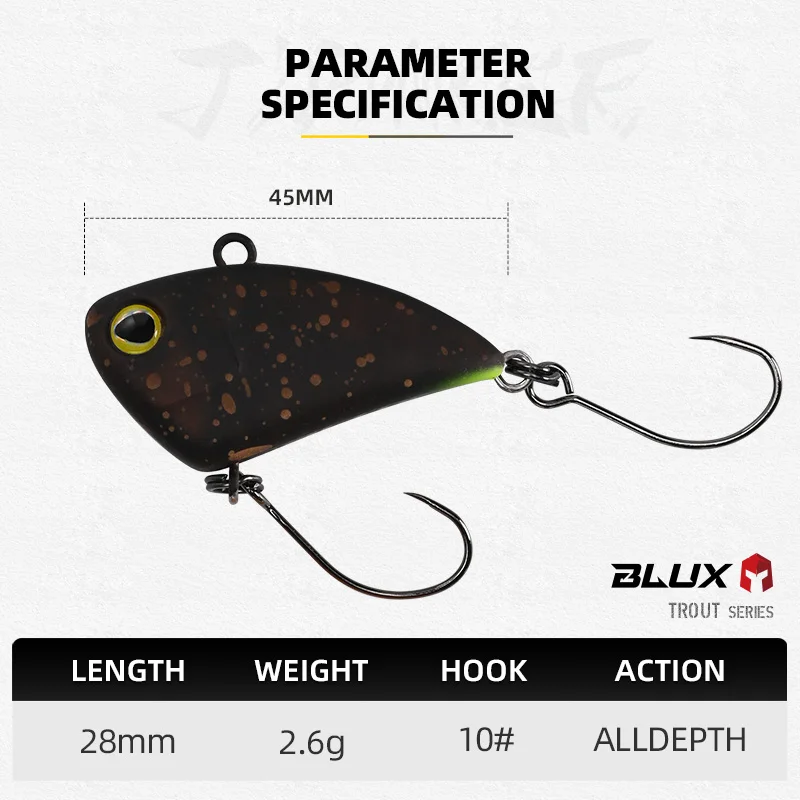 BLUX Tapdancer Mini VIB Crankbait sin labios trucha – señuelo vibración - imagen 5