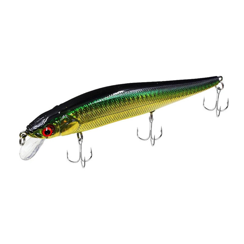 Señuelo de pesca flotante Minnow, cebo duro con anzuelo triple, aparejo de manivela, cebo Artificial, 22g, 14cm - imagen 4