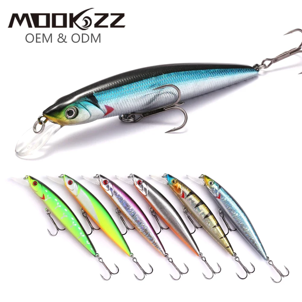 Señuelo de suspensión de pececillos de mar, duro Wobble señuelo de pesca, ojos 3D, 105MM, 14G, Crankbait