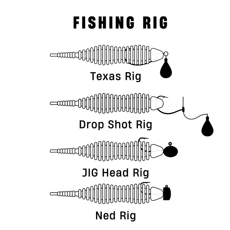 ZUKIBO nuevo señuelo de pesca Tanta cebo de gusano pequeño 35mm 46mm gusano suave TPE cebos artificiales flotantes silicona carpa pesca lubina señuelos - imagen 5