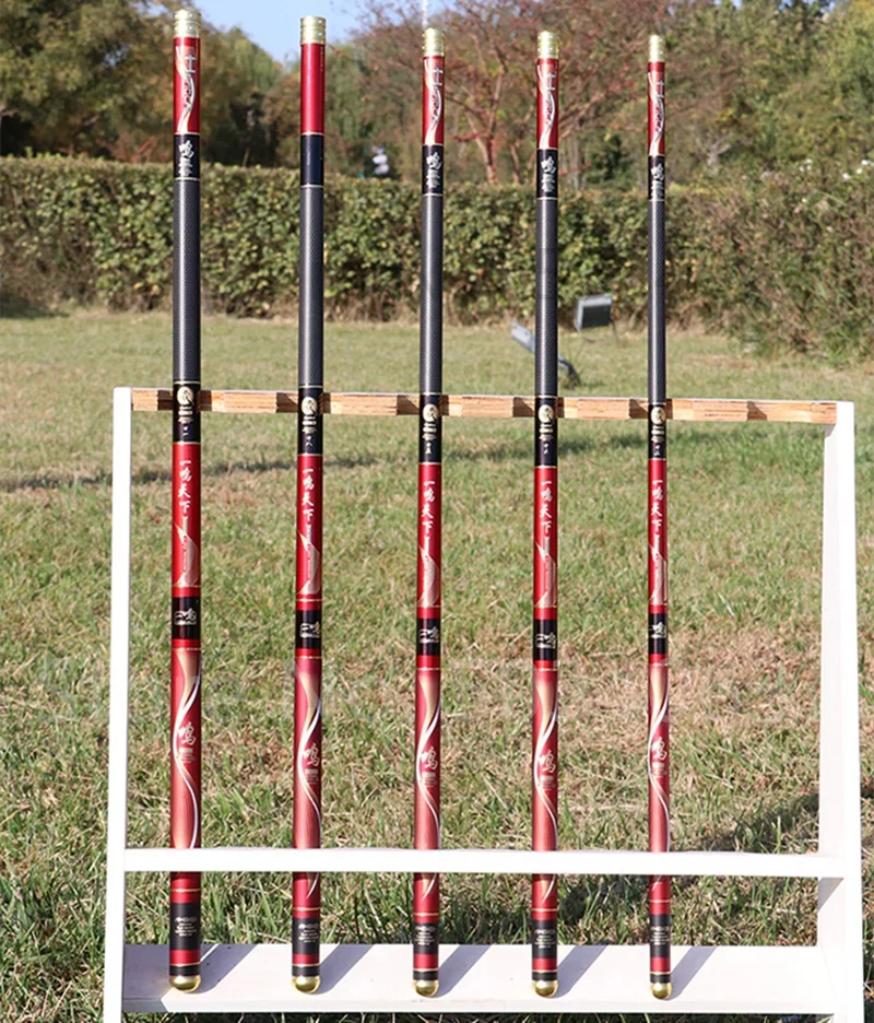 Caña de pescar telescópica de 2,7 M/3,6 M/3,9 M/4,5 M/5,4 M/6,3 M, estanque de depósito, caña de pescar de carbono, caña de pescar de mano de fibra dura súper ligera - imagen 5