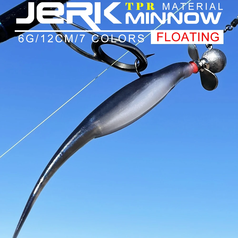 Spinpoler Jerk Shad Flotante 12 cm – Coda dividida para lubina - imagen 5