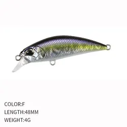 ALASICKA japonés 15 colores 4,8 cm 4g cebo Artificial Wobbler señuelo para trucha lubina pesca de carpa Mini hundimiento Minnow Señuelos de Pesca