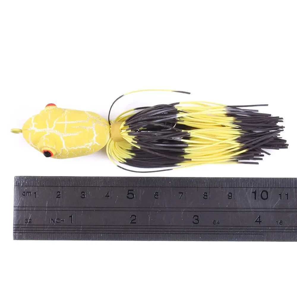 KNCONAN-señuelo de rana de 100mm y 9,4g, cebo de tubo blando de plástico duro, para pesca con falda de goma, Wobbler para bagre de lubina - imagen 4