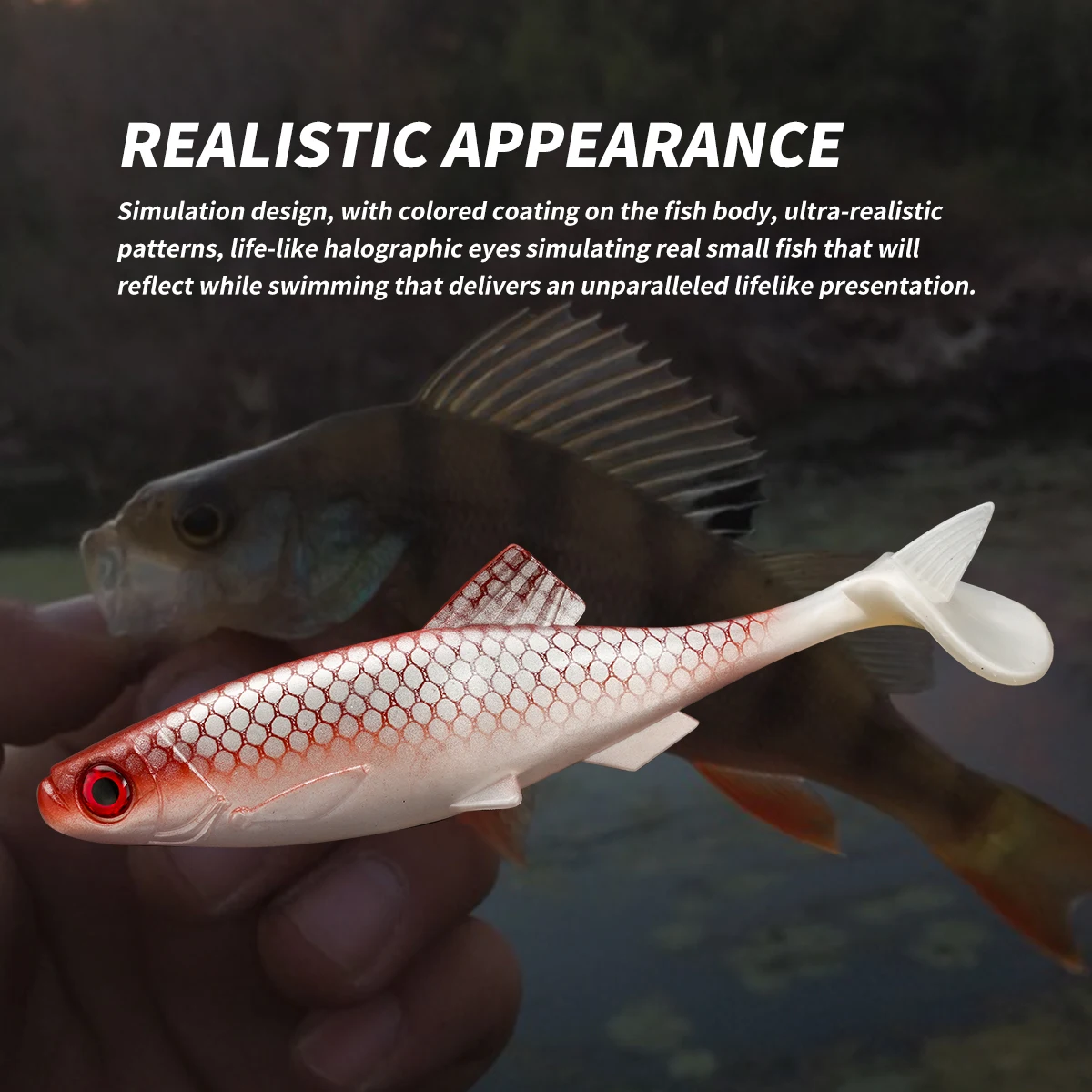 Señuelo SwimBait de vinilo hundible para lucio y perca - imagen 2