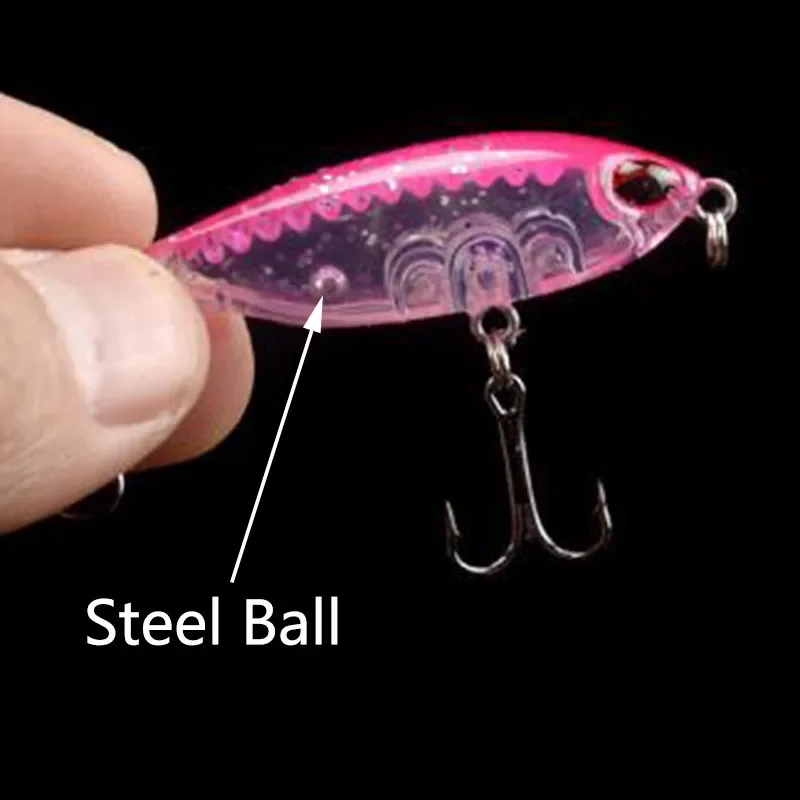 Nuevo 5 uds Mini lápiz 5cm 3g juego de Señuelos de Pesca con caja cebos duros Wobblers señuelos hundimiento carpa aparejos de pesca Artificial - imagen 3