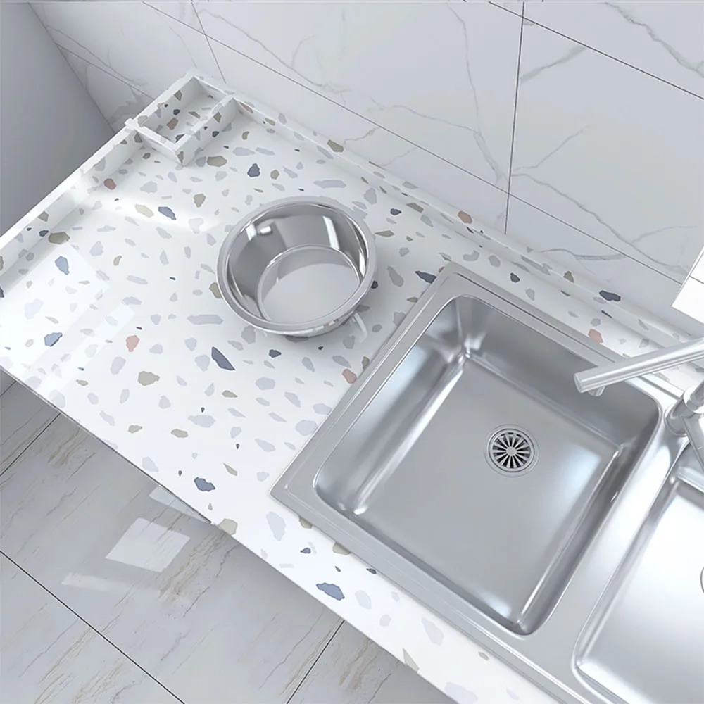 DIY autoadhesivo a prueba de aceite para cocina, sala de estar, papel tapiz impermeable a prueba de humedad, azulejo para encimera, pegatina de mármol, decoración del hogar - imagen 2