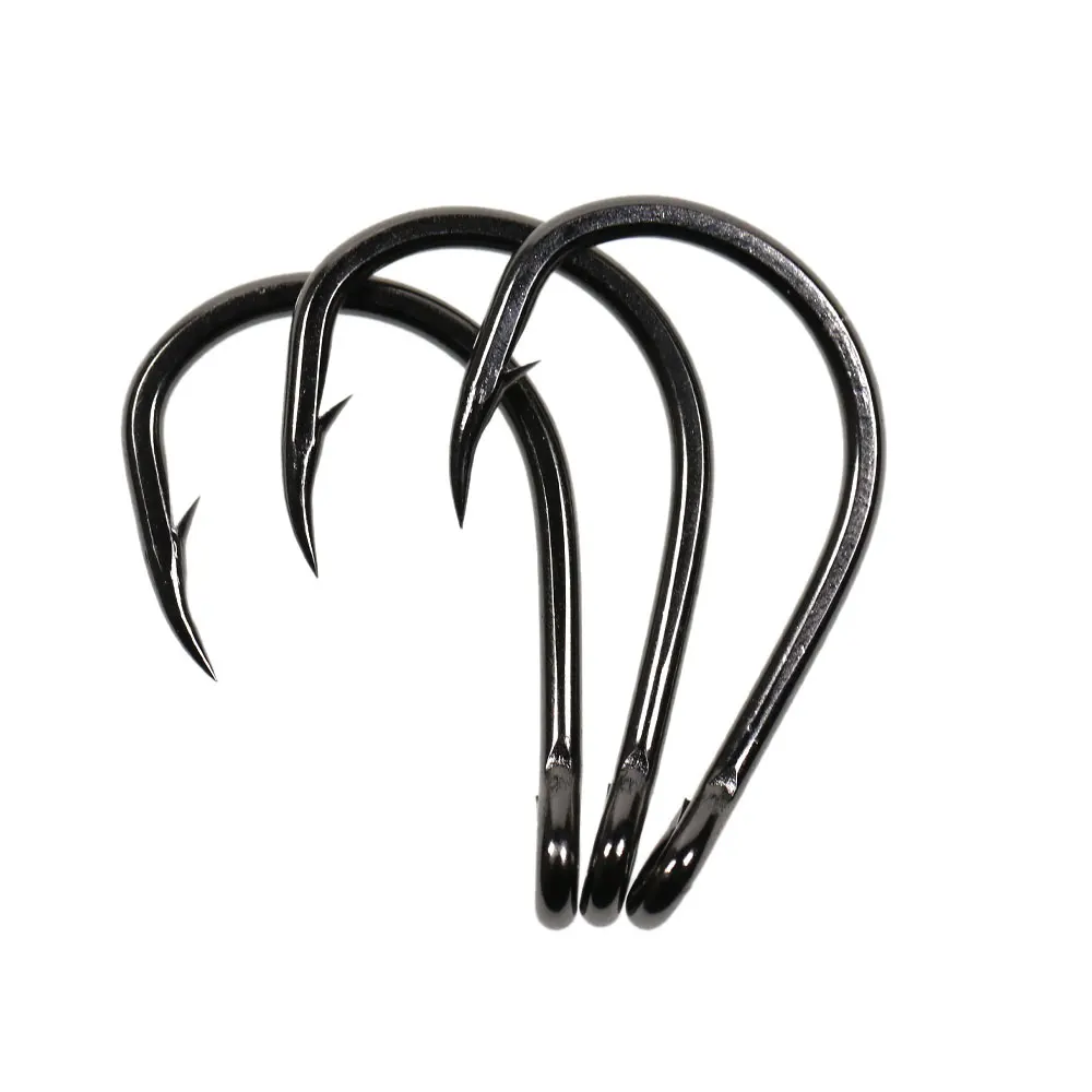 ICERIO-anzuelo de cebo vivo de peso pesado para agua salada, gancho de plantilla única de alambre pesado 4X para pesca en el mar, peces grandes de juego, #3/0 ~ #10/0 - imagen 5