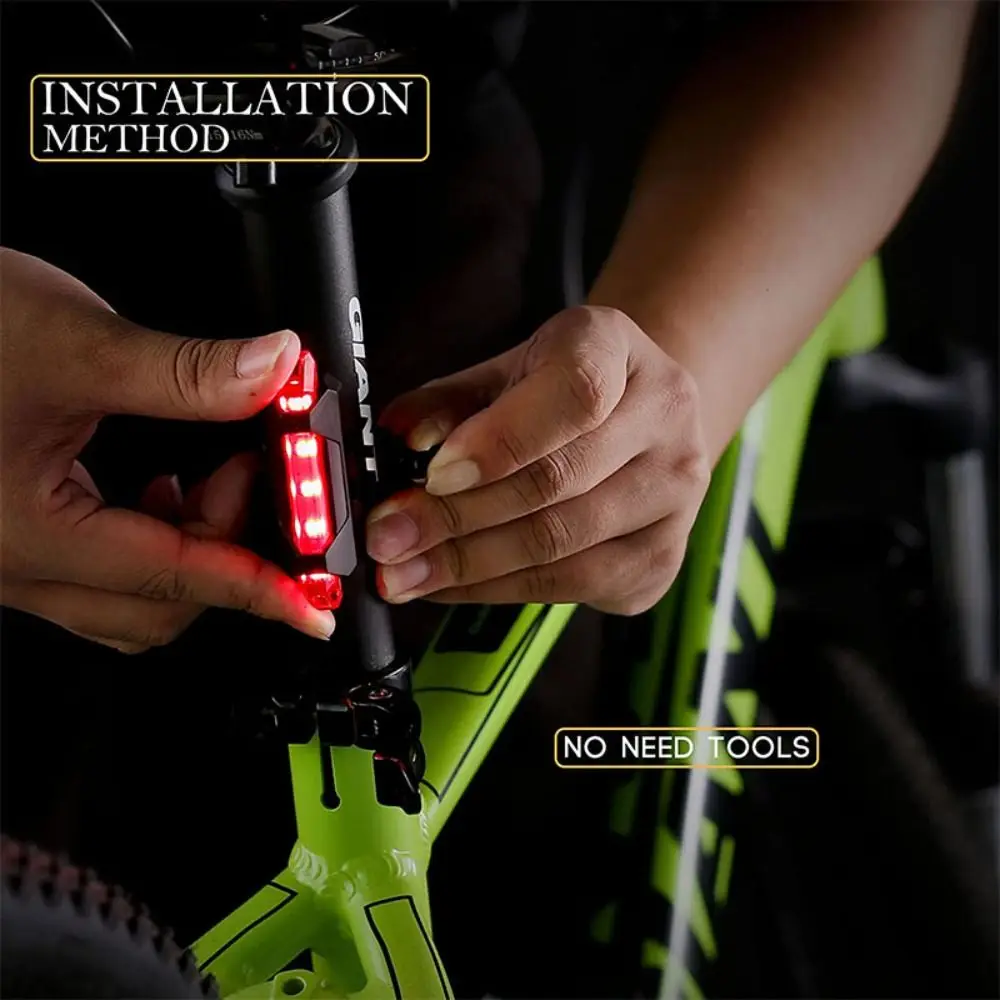 Luz trasera recargable USB para bicicleta – Impermeable e intermitente - imagen 2
