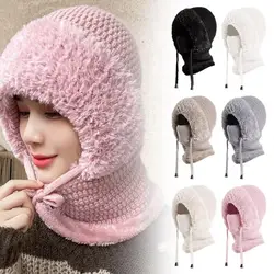 Pasamontañas de diseño 3 en 1 a la moda, máscara de esquí a prueba de viento de cara completa, gorros, calentador de cuello, sombrero de invierno para mujer y hombre