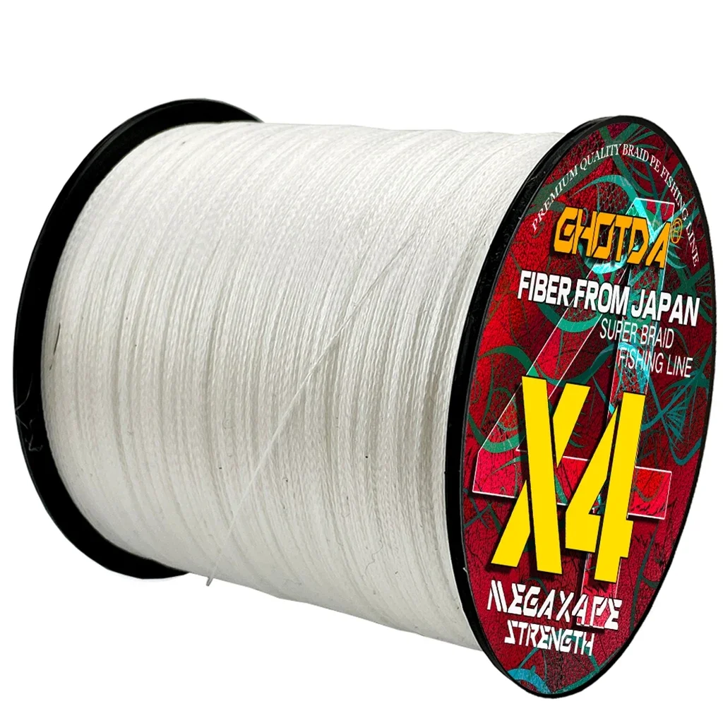 GHOTDA-sedal de pesca trenzado de 4 hebras, multifilamento de PE, 1000M, accesorios de pesca de lubina y carpa, 10 12 18 28 35 40 50 60 80LB - imagen 3