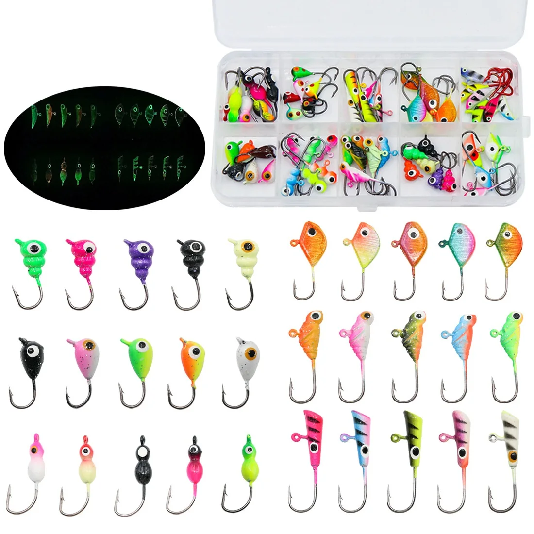 Señuelo de pesca en hielo para invierno, anzuelo con cabeza de anzuelo para curricán de agua salada, señuelo de Jigging, tipo tipo de pez, cebo duro para pesca de carpa, 1g-2g, 2025