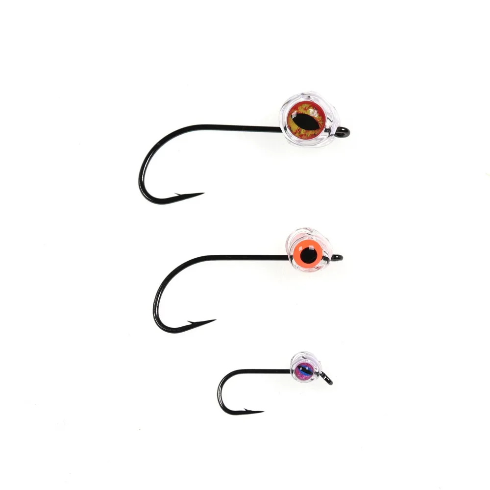 Bimoo 20 piezas máscara de pescado epoxi fluorescente transparente Streamer moscas de agua salada Material de atado de moscas incluido ojos de pez holográficos luminosos 3D - imagen 5