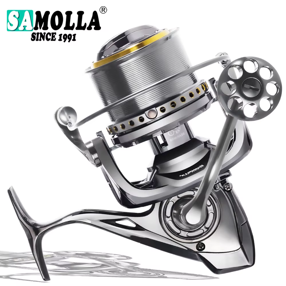 Samolla Carrete Giratorio 8000-12000 – Arrastre 25KG, Cuerpo Metálico