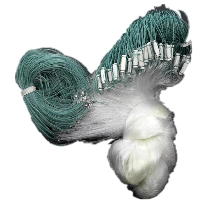 Paquete de redes de pesca de una o tres capas para Río, trampas automáticas para peces, hechas de alambre de nailon de alta calidad, accesorios de pesca - imagen 2