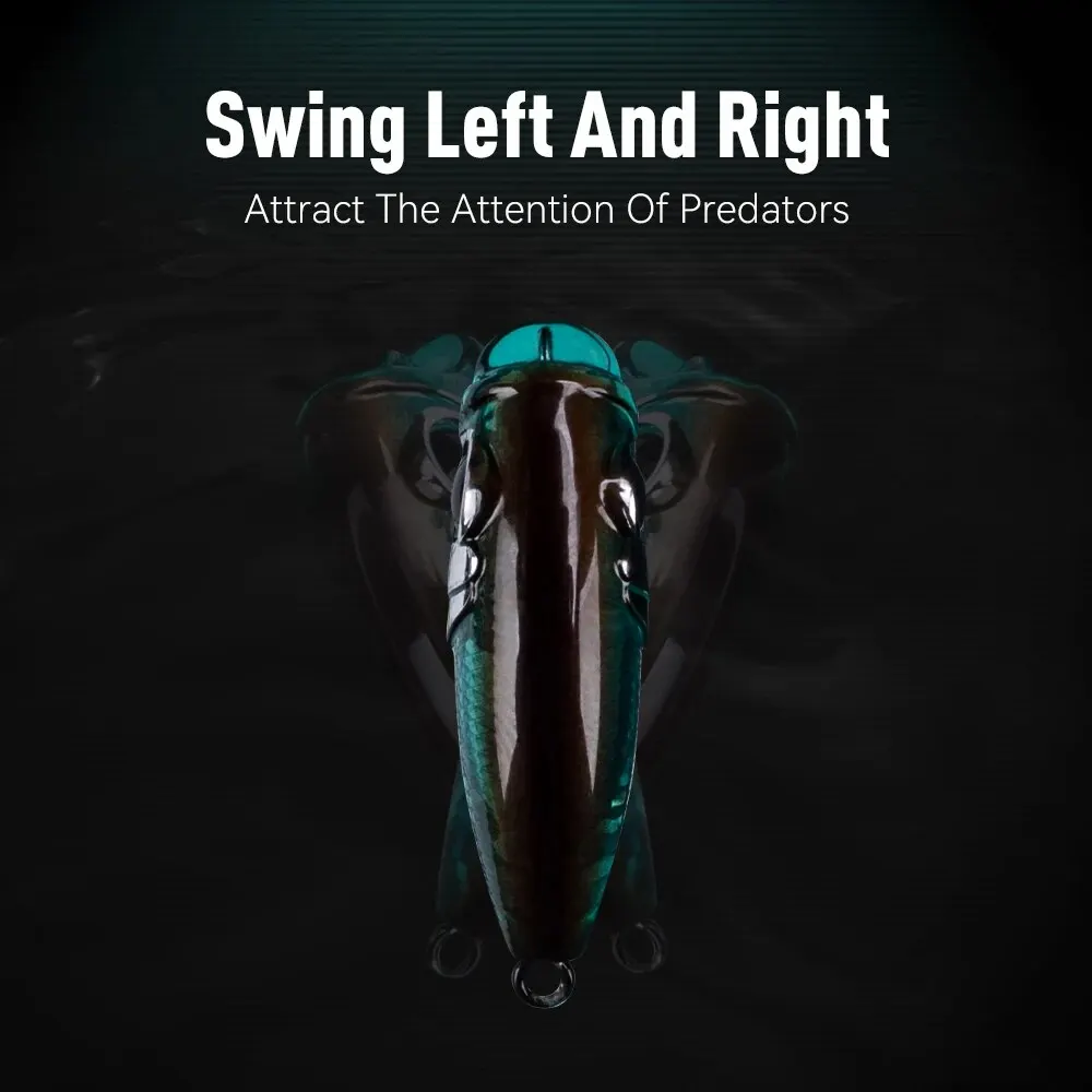 Kingdom-Señuelos de pesca de pececillo Micro flotantes, cebo duro Topwater, 2,4g, 35mm, acción Z, Popper de alta calidad, anzuelo individual para Lucio - imagen 3