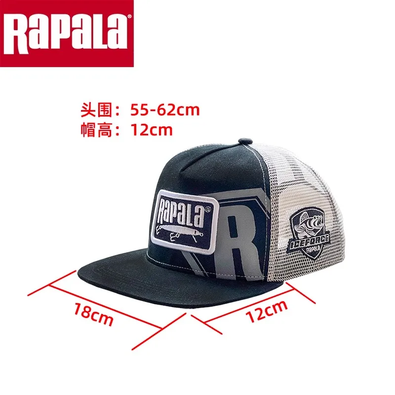 RAPALA sombrero de pesca bordado para hombre y mujer, gorra de ala plana, malla trasera, ajustable, béisbol, camión, Snapback, Golf - imagen 4