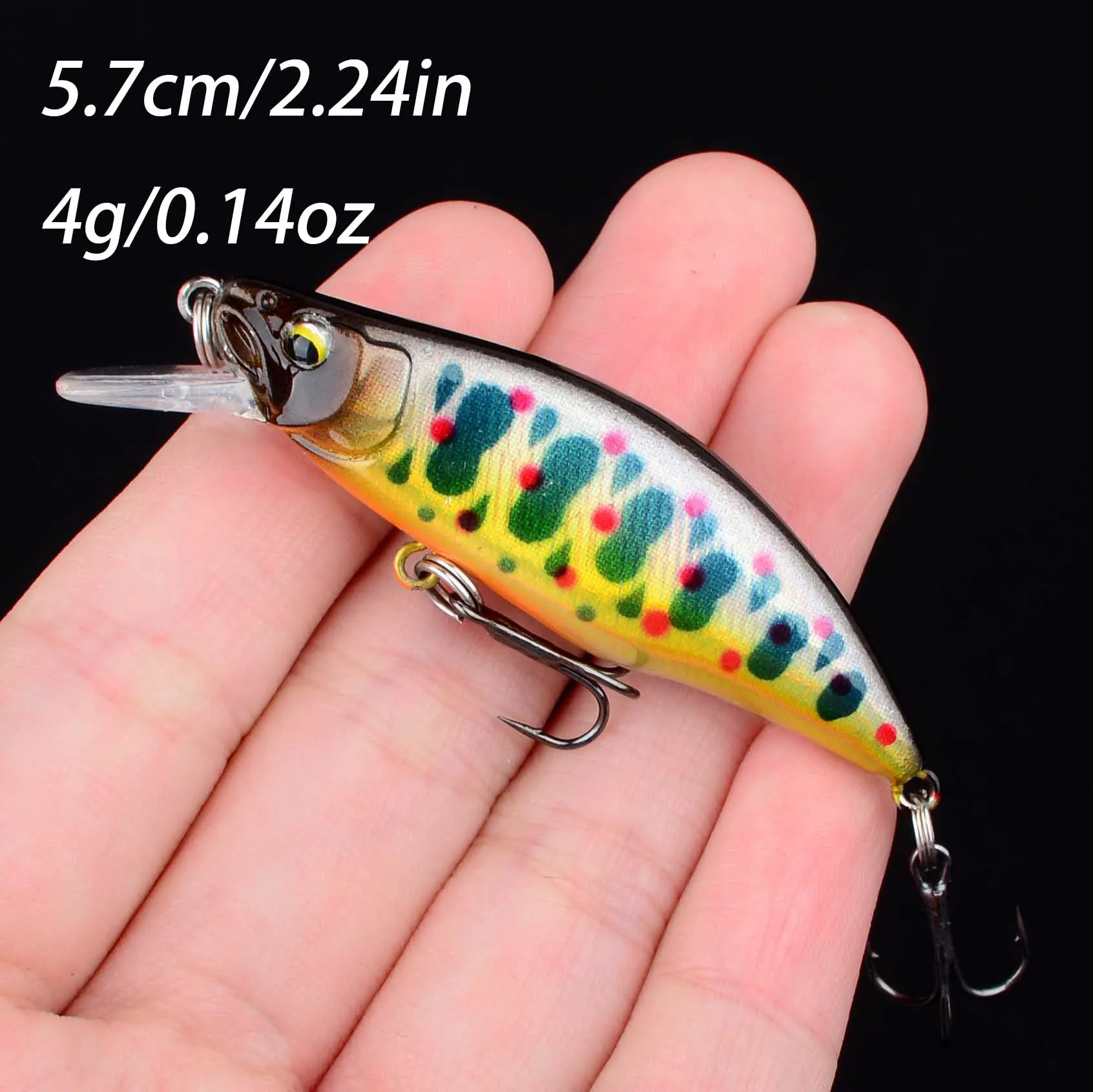 Mini señuelo pececillo Wobbler, cebo Artificial para trucha, lubina, corriente de montaña, Swimbait, accesorios de pesca, 1 ud. - imagen 3