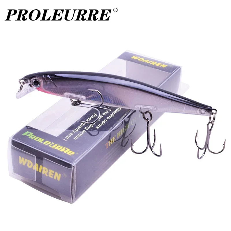 Señuelos Minnow Hundidos Lentos Proleurre – Ojos 3D, Anzuelo y Láser