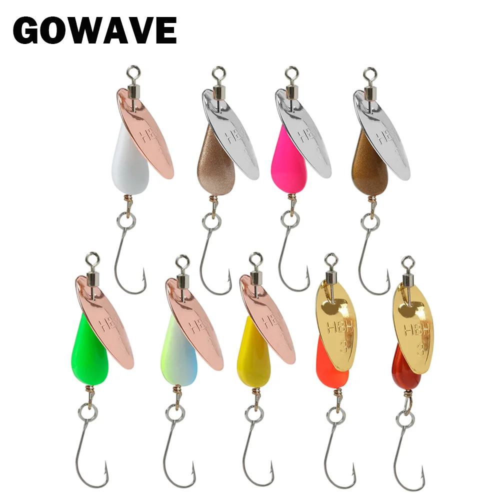 Señuelo giratorio de piezas para Pesca, cebos giratorios de 5g y 7g, con lentejuelas, Wobblers de invierno para lubina, Salmon Stream, aparejos de Pesca, 1 unidad - imagen 3