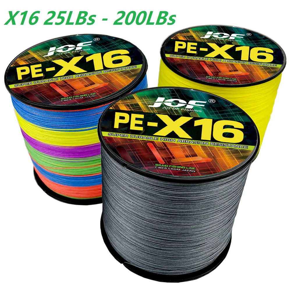 JOF-línea de pesca trenzada X12/X16 500/300 Drag 25 ~ 200LB, multifilamento japonés, PE, Lucio, accesorios de pesca de carpa - imagen 3