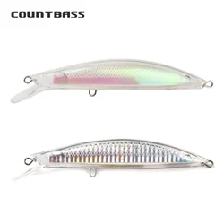 Countbass-cebos duros en blanco, 10 Uds., 80mm/3,2 "6,1g/0,22oz, 100mm/4" 11,4g/0,4oz, 120mm/4,7 "19,7g/0,69oz, cuerpos de señuelo sin pintar