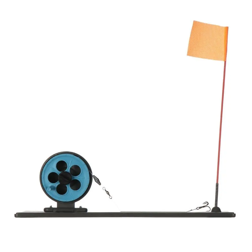 Bandera metálica compacta para pesca en hielo – Señuelo naranja