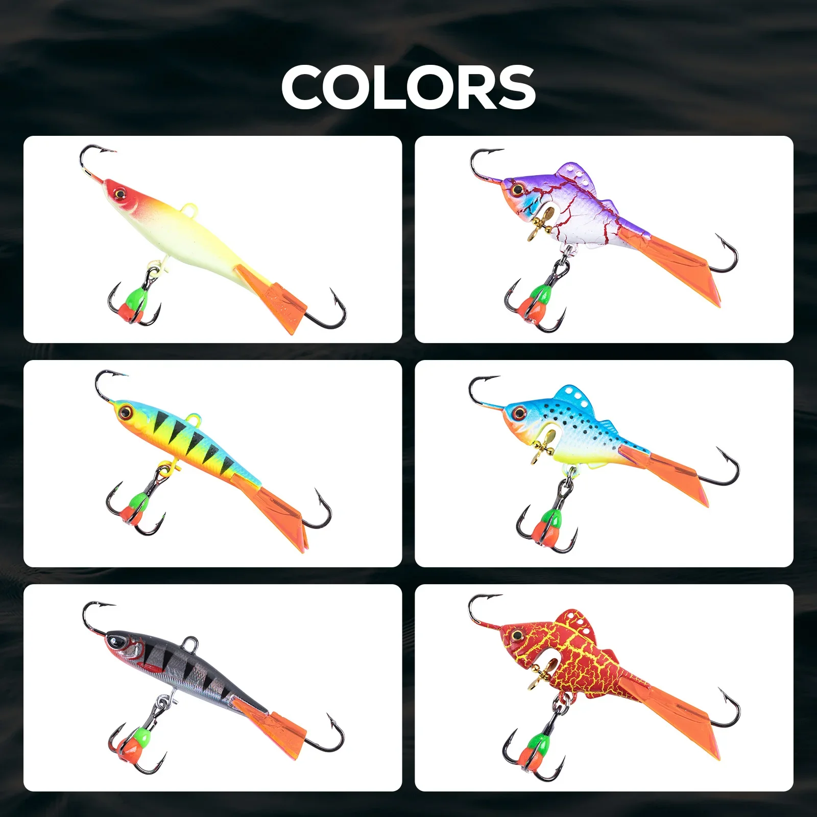 Goture-señuelo de pesca en hielo para invierno, Jigging, 15g/5,7-7cm, cuchillas de acero inoxidable, plantilla de equilibrio de vibración, Wobbler para lubina, perca