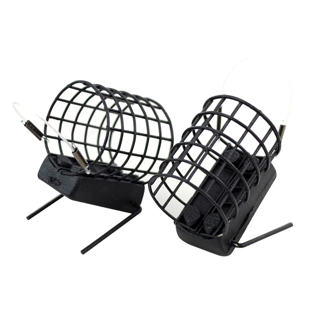 Jaula de alimentador de pesca de carpa, accesorios de aparejos de pesca redondos, alimentadores de Metal Barbel de fósforo grueso, 30g, 40g, 50g, 60g, 75g, 10 piezas - imagen 5